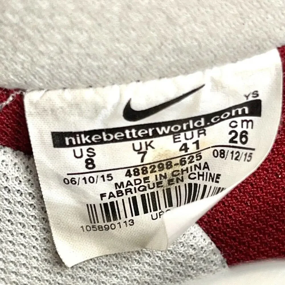 NIKE Air Force 1 Low Red - 488298-625 Men's size 8